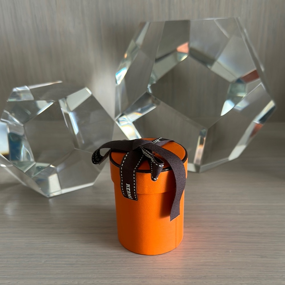 Hermès Orange Gift Box with Brown Ribbon